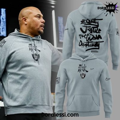 Las Vegas Raider NFL Coach Antonio Pierce Be A Change Maker Gray Hoodie