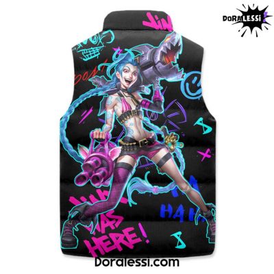 League of Legends X Arcane 2 Jinx Black Sleeveless Jacket