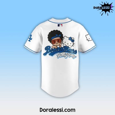 Los Angeles Dodgers 2024 MLB Bruno Mars And Hello Kitty Collab Baseball Jersey