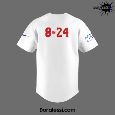 Los Angeles Dodgers Via Kobe Bryant Via Vanessa Bryant Job Finished 8 In 24 Basketball Jersey 3