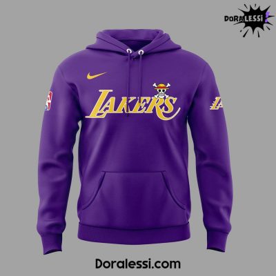 Los Angeles Lakers X One Piece Luffy Purple Hoodie