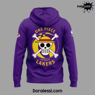 Los Angeles Lakers X One Piece Luffy Purple Hoodie