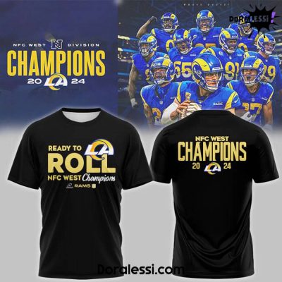 Los Angeles Rams NFC West Champion Black Tee