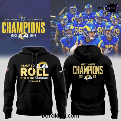 Los Angeles Rams Ready To Roll NFC West Champion Black Hoodie