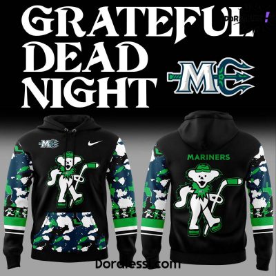 Maine Mariners Grateful Dead Night Black Hoodie