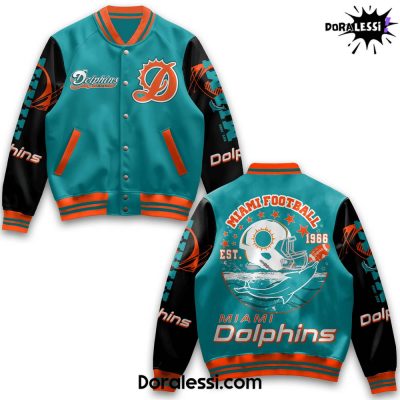 Miami Dolphins Football Baseball Jacket