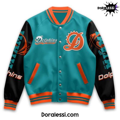 Miami Dolphins Football Baseball Jacket