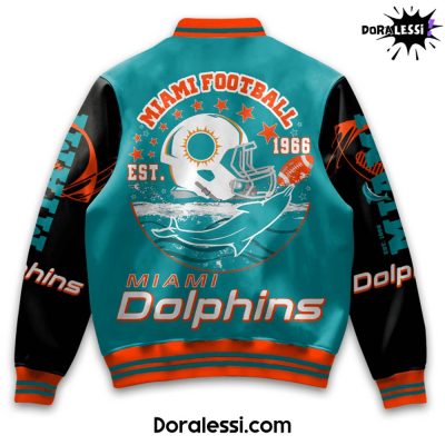 Miami Dolphins Football Baseball Jacket