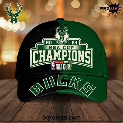 Milwaukee Bucks 2024 NBA Champions Cup Green Classic Cap