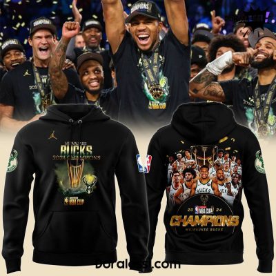 Milwaukee Bucks 2024 NBA In Season Tournament Champions Locker Room Black Hoodie