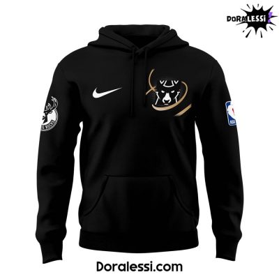 Milwaukee Bucks Mascot Logo Black Hoodie