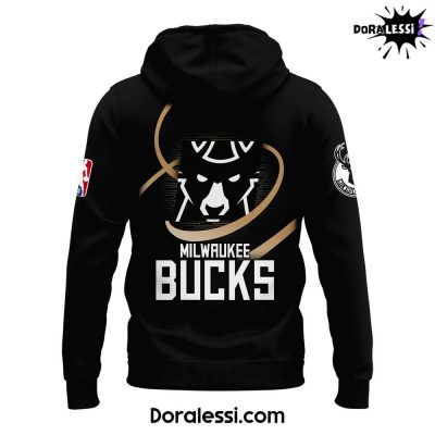 Milwaukee Bucks Mascot Logo Black Hoodie