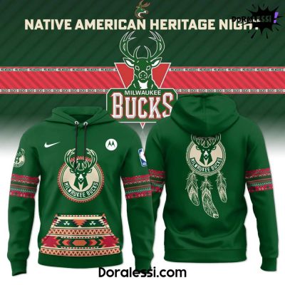 Milwaukee Bucks Native American Heritage Night Limited Edition Green Hoodie