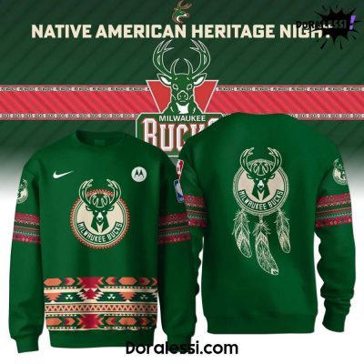 Milwaukee Bucks Native American Heritage Night Limited Edition Green Sweatshirt