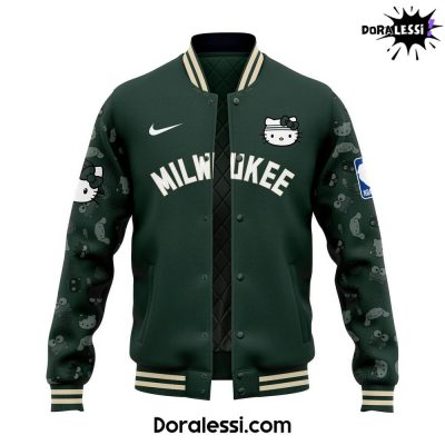 Milwaukee Bucks x Hello Kitty Night 2024 Premium Limited Baseball Jacket