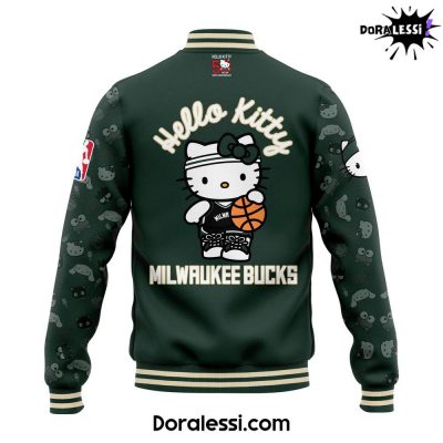 Milwaukee Bucks x Hello Kitty Night 2024 Premium Limited Baseball Jacket