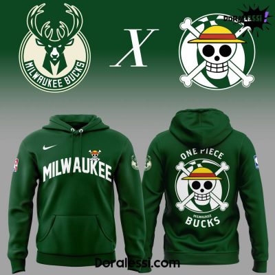 Milwaukee Bucks x One Piece Green Hoodie