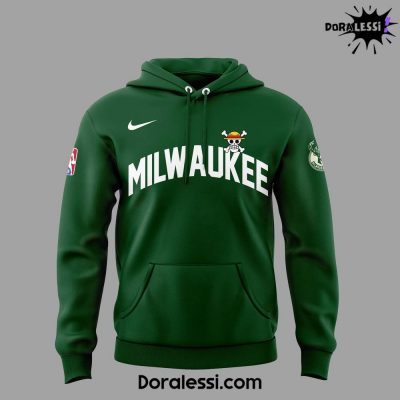 Milwaukee Bucks x One Piece Green Hoodie