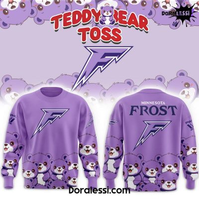 Minnesota Frost Teddy Bear Toss Special Purple Sweatshirt