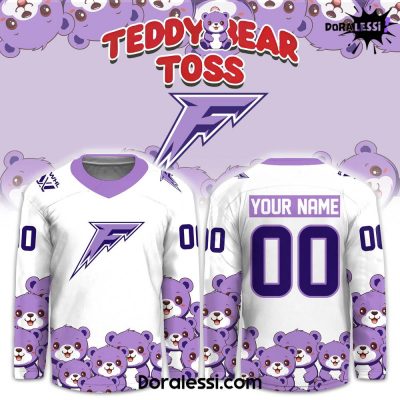 Minnesota Frost Teddy Bear Toss Special White Hockey Jersey