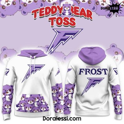 Minnesota Frost Teddy Bear Toss Special White Hoodie