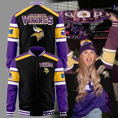 Minnesota Viking X Tiffany Stratton Limited Edition Zipper Baseball Jacket