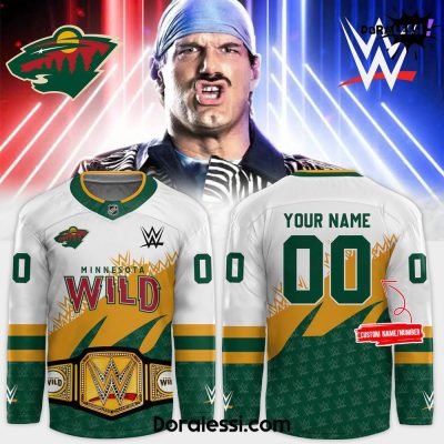 Minnesota Wild x 2024 WWE Night Premium Limited Custom Hockey Jersey