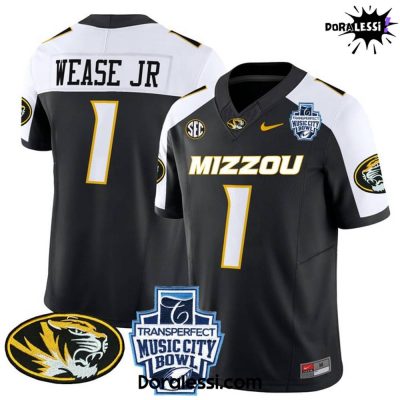 Missouri Tigers 2024 Music City Bowl Vapor Limited Black Football Jersey