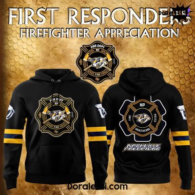 Nashville Predators x 2024 Firefighter Appreciation Personalized Hoodie