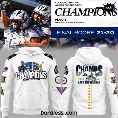 Navy Midshipmen Armed Forces Bowl Special White Hoodie