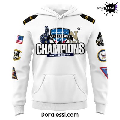 Navy Midshipmen Armed Forces Bowl Special White Hoodie