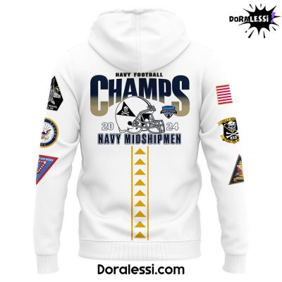 Navy Midshipmen Armed Forces Bowl Special White Hoodie