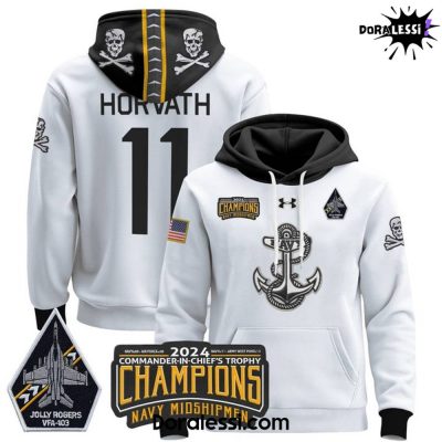 Navy Midshipmen Commander-In-Chief’s Trophy Champions Patch Hoodie