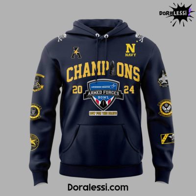 Navy Midshipmen Lockheed Martin Armed Forces Bowl Champions Hoodie