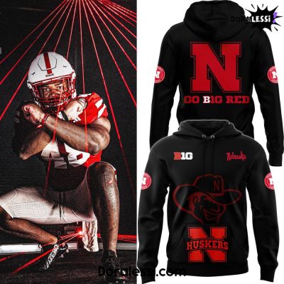 Nebraska Cornhuskers Go Big Red Premium Limited Black Hoodie