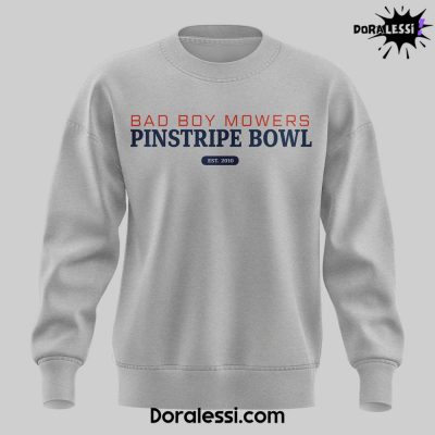 Nebraska Football Bad Boy Mowers Pinstripe Bowl Grey Sweatshirt