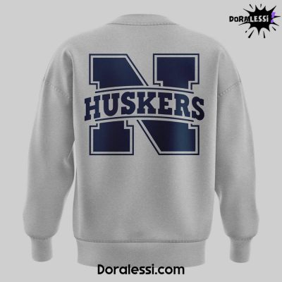 Nebraska Football Bad Boy Mowers Pinstripe Bowl Grey Sweatshirt