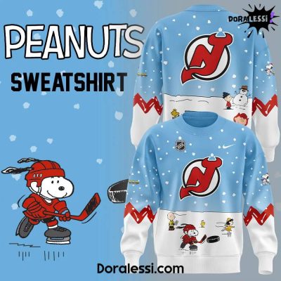 New Jersey Devils Peanuts & Snoopy Night Blue Sweatshirt