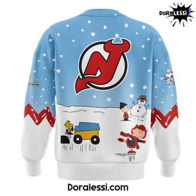 New Jersey Devils Peanuts Snoopy Night Blue Sweatshirt