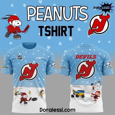 New Jersey Devils Peanuts & Snoopy Night Blue TShirt