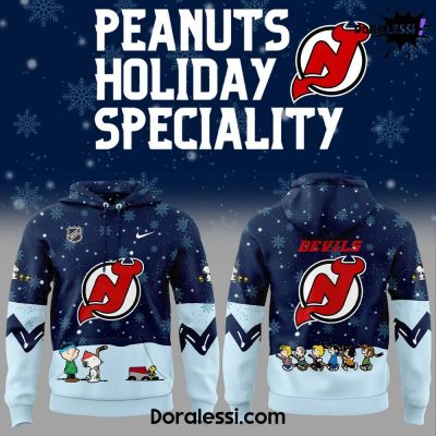 New Jersey Devils Peanuts & Snoopy Night Navy Hoodie