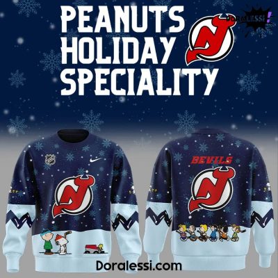 New Jersey Devils Peanuts & Snoopy Night Navy Sweatshirt