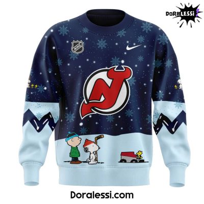 New Jersey Devils Peanuts & Snoopy Night Navy Sweatshirt