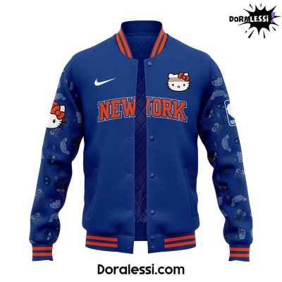 New York Knicks x Hello Kitty Night 2024 Premium Limited Baseball Jacket