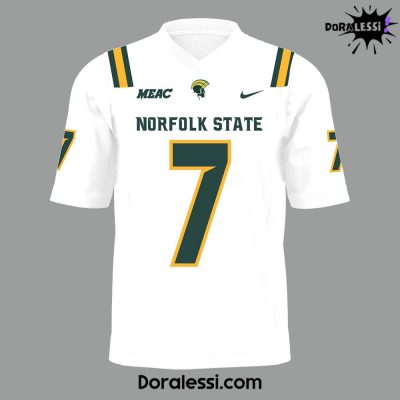 Norfolk State Football Coach Vick’s Signature White Football Jersey