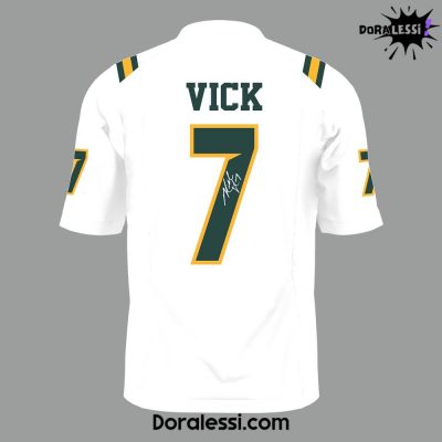 Norfolk State Football Coach Vicks Signature White Football Jersey