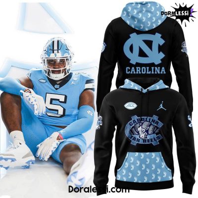 North Carolina Tar Heels Football 2024 Throwback Limited Black Hoodie