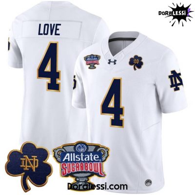 Notre Dame Fighting Irish Sugar Bowl White Football Jersey