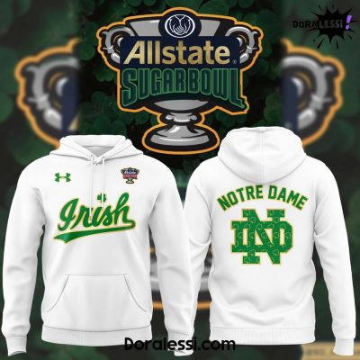 Notre Dame Football Allstate Sugar Bowl White Hoodie