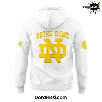 Notre Dame Football X Coach Marcus Freeman White Hoodie